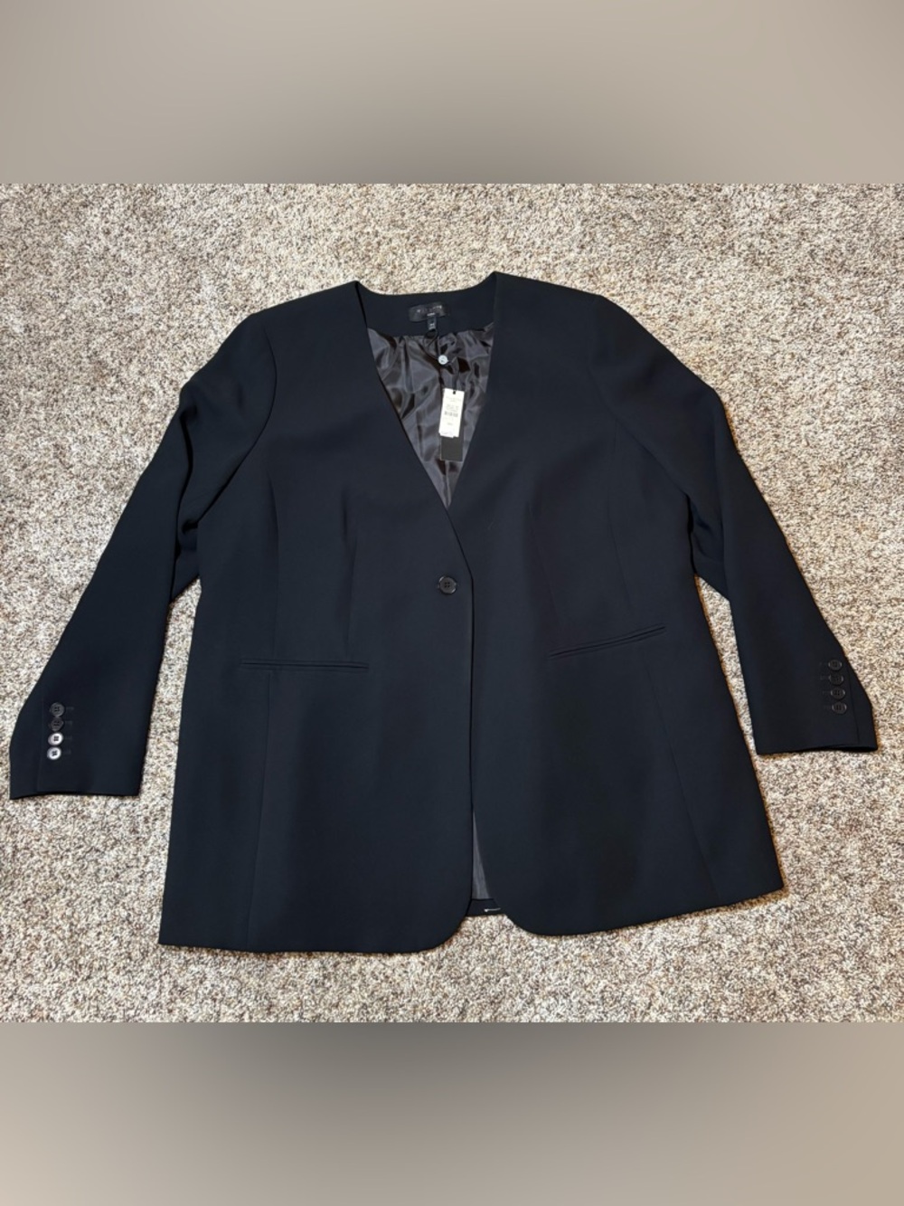 144. Talbots Black Women's Blazer, Size 18W - Picture 8 of 8